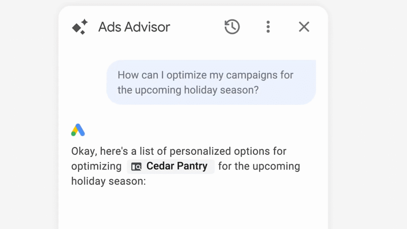 Google lance Ads Advisor et Analytics Advisor à l'échelle mondiale 1 b024165b 7d83 4541 b9b0 7e06f61f60a0 512