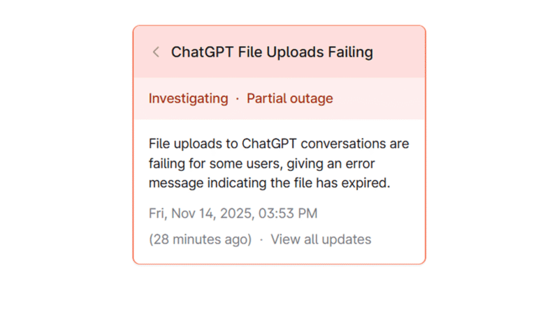 chatgpt outage 67